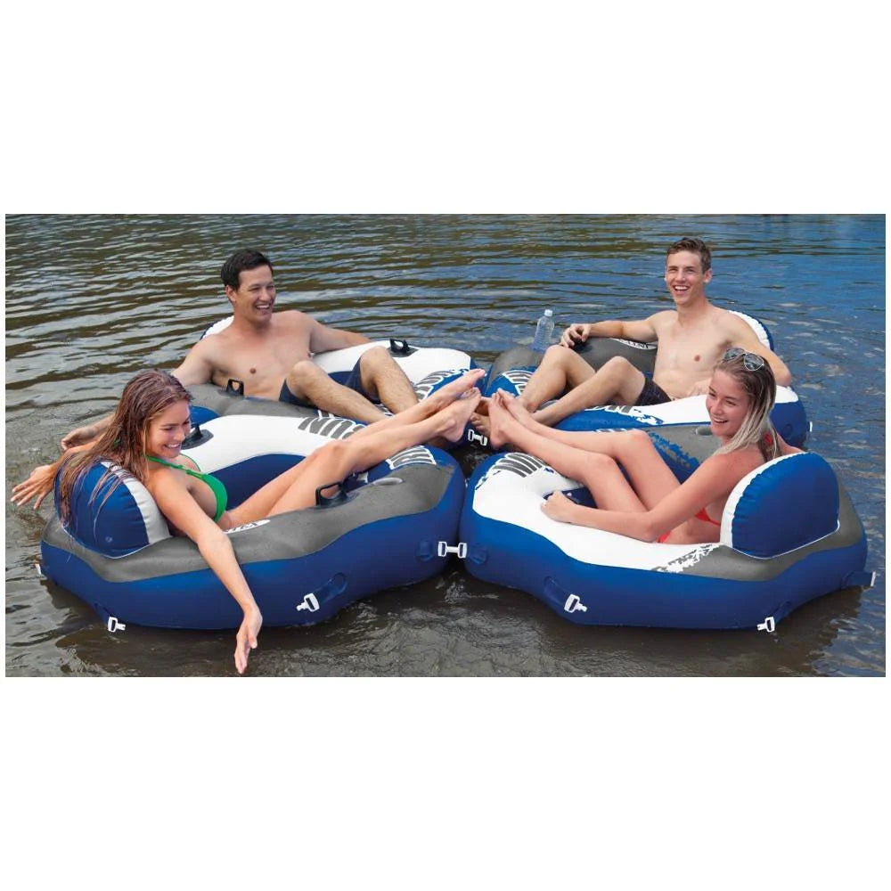 Inflatable Water Tube (2 Pack) and Inflatable Beverage Cooler I26864