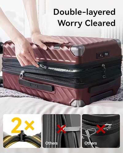 Polycarbonate Expandable Hard Shell Spinner Luggage Charcoal Metallic L306654