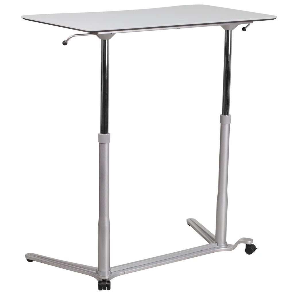 Light Gray Ergonomic Desk D318954
