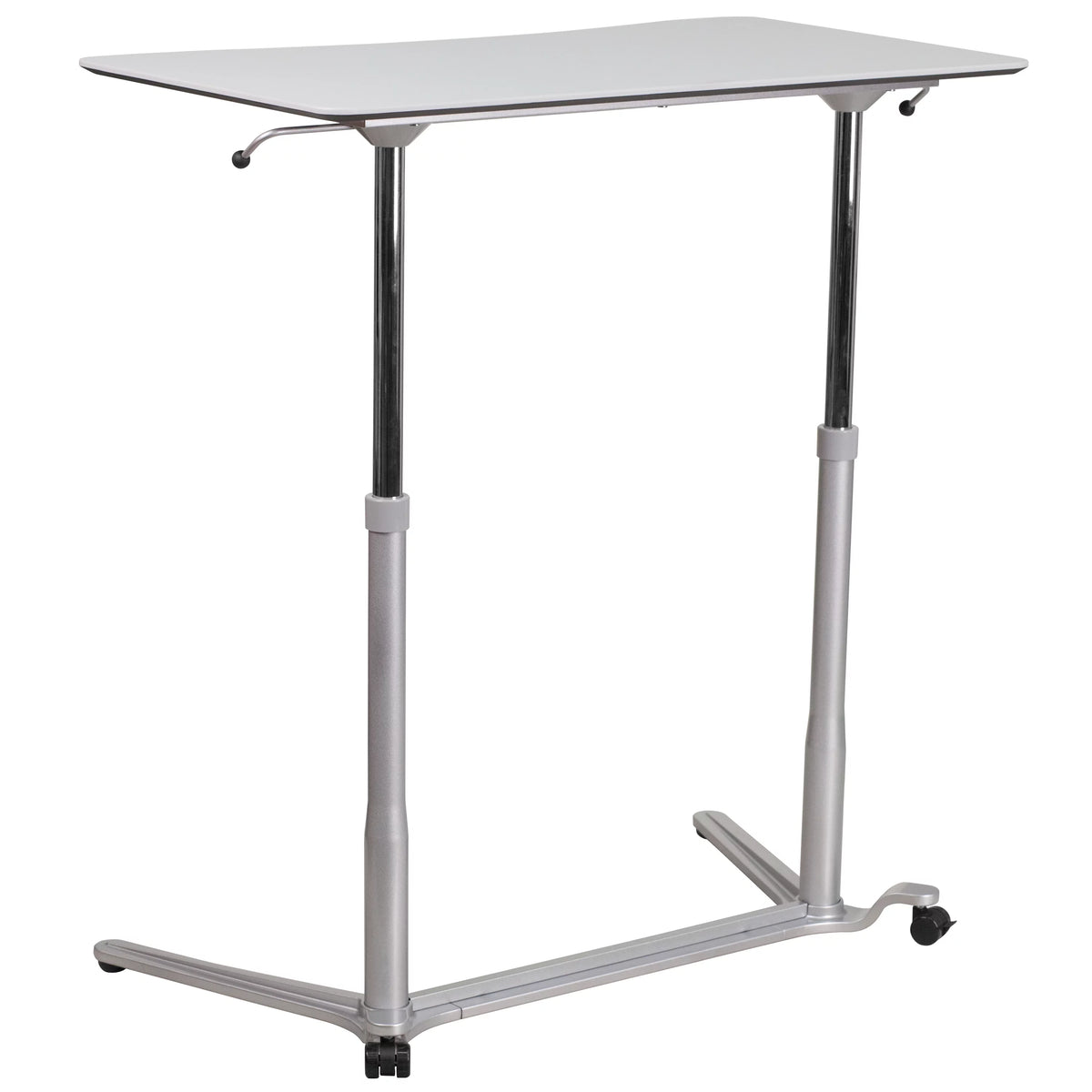 Light Gray Ergonomic Desk D318954