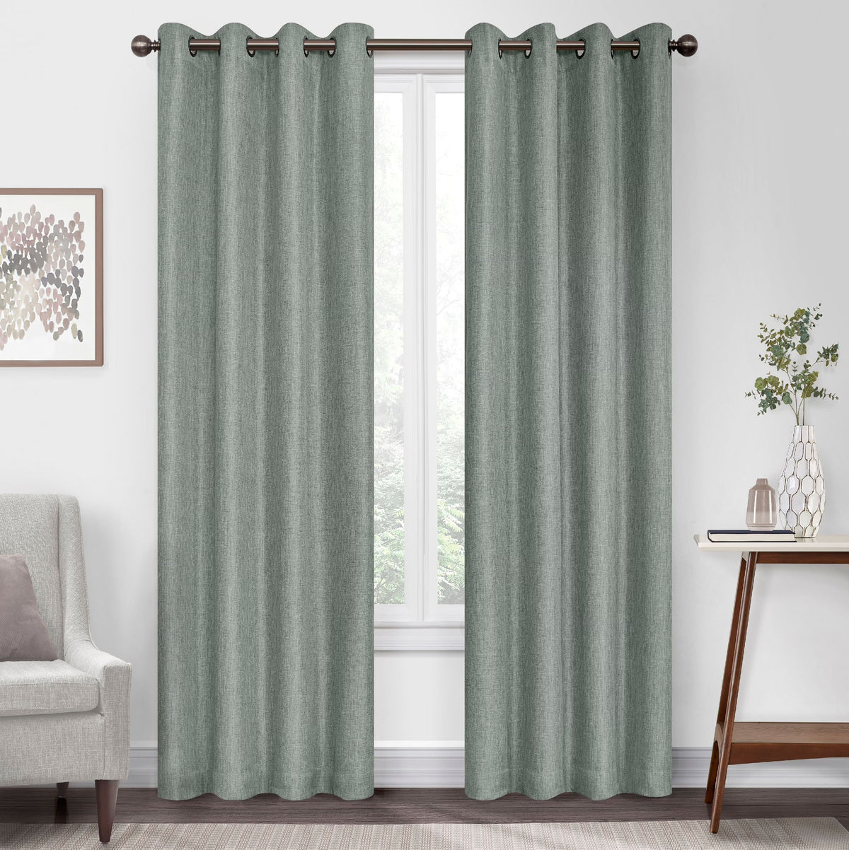 Celadon 50 x 84 Blackout Grommet Top Window Panel J67100