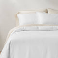 White Linen Blend Comforter & Sham Set B933777