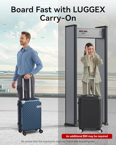 Polycarbonate Expandable Hard Shell Spinner Luggage Charcoal Metallic L306654