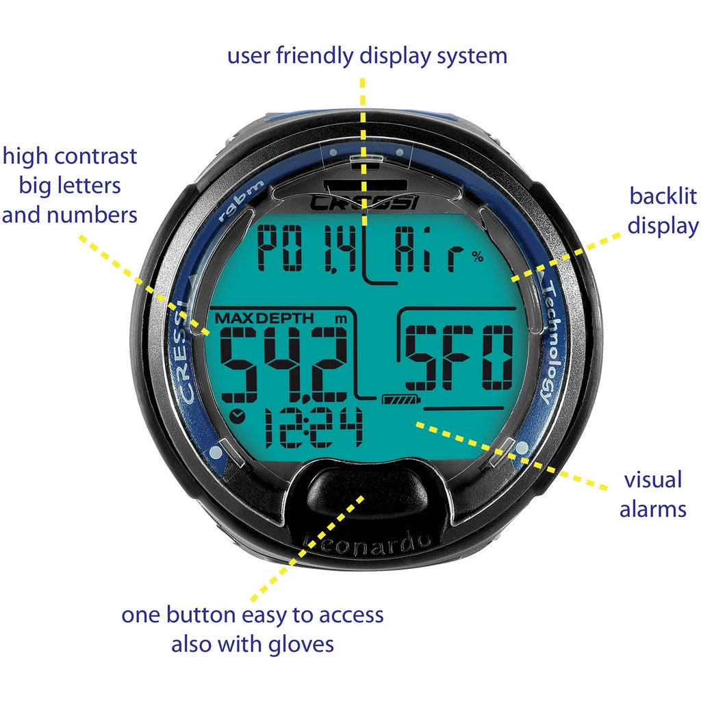 Blue and Black Wrist Diving Computer D47194
