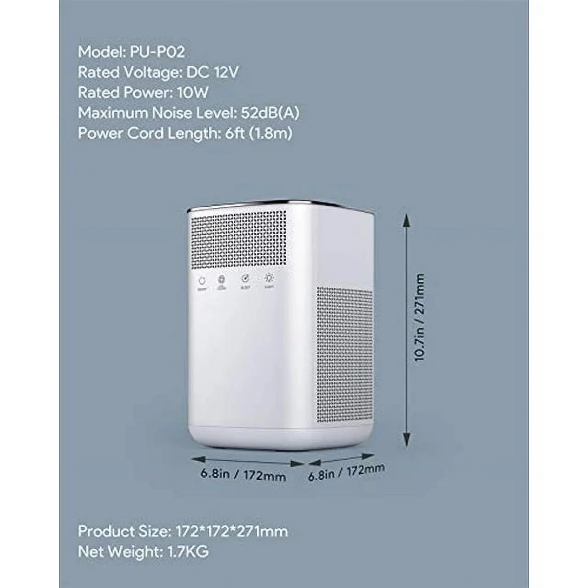 Low Noise HEPA Air Purifier with Activated Carbon Filter S14498