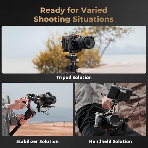 Aluminum Alloy Camera Cage with Quick Release Plate and Cold Shoe Mount F3273