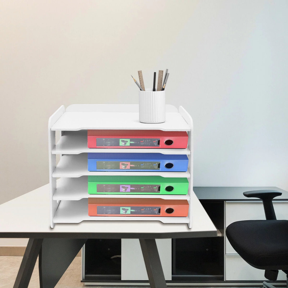 5 Tier Stackable Paper Letter Tray Organizer Q846