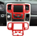 Red Carbon Fiber ABS Center Control Touch Screen Trim Cover for Dodge RAM 2011-2017 B98848