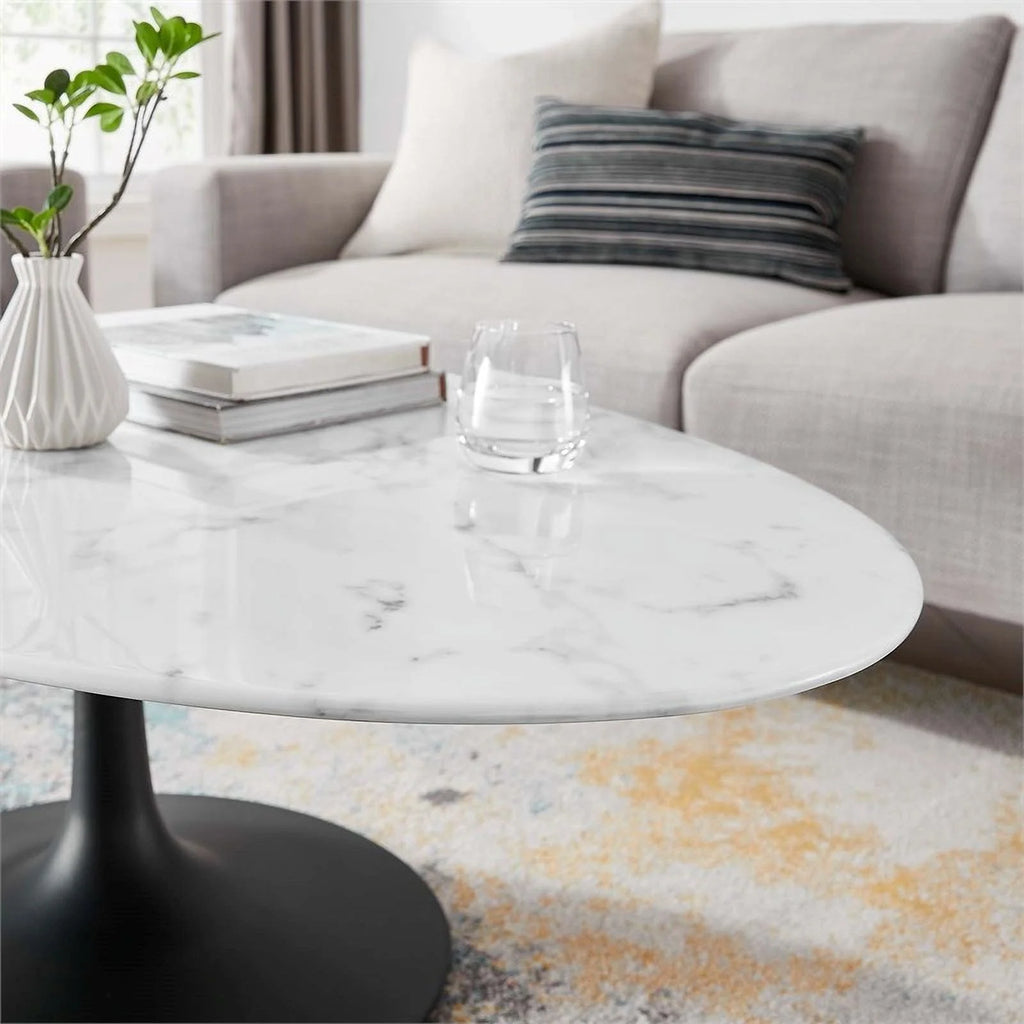 48" Oval Top Metal Coffee Table D9996