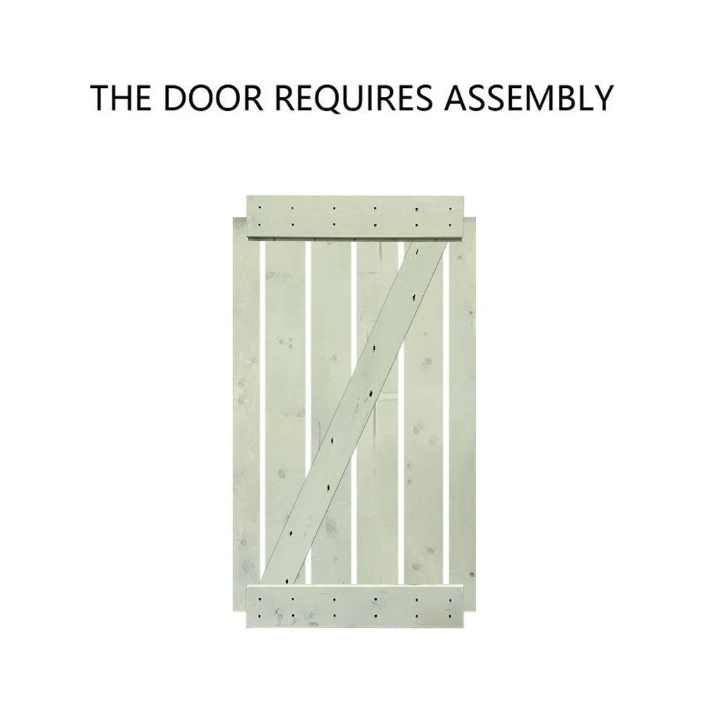 Charcoal Black Double Barn Door with Hardware Kit 48 x 84 G55107