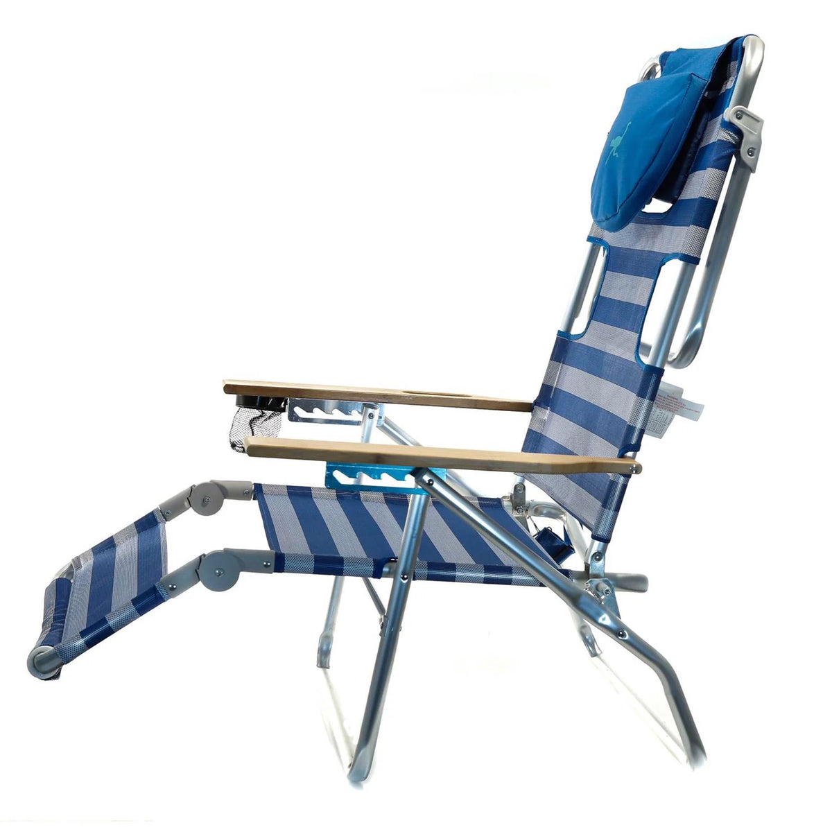 Striped Blue Reclining Beach Chair U17719