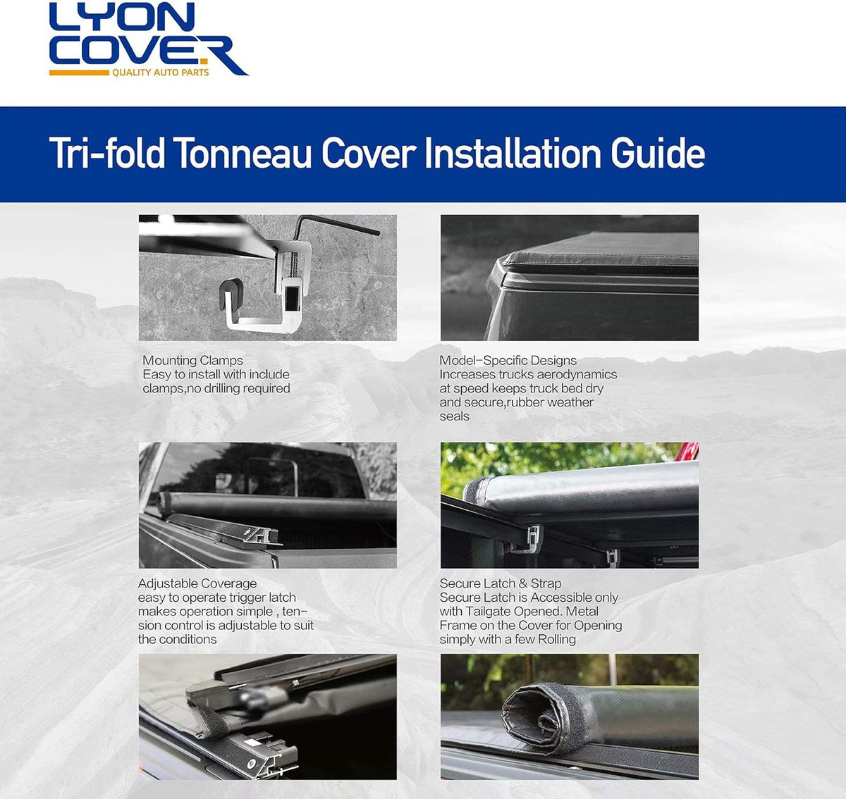 Truck Pickup Bed Tonneau Cover H685836