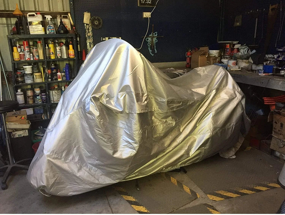 Motorcycle Cover with Reinforced Securing Straps and Storage Bag S9905