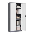 71" Metal Storage Locker with Locking Door and 4 Adjustable Shelves I666501