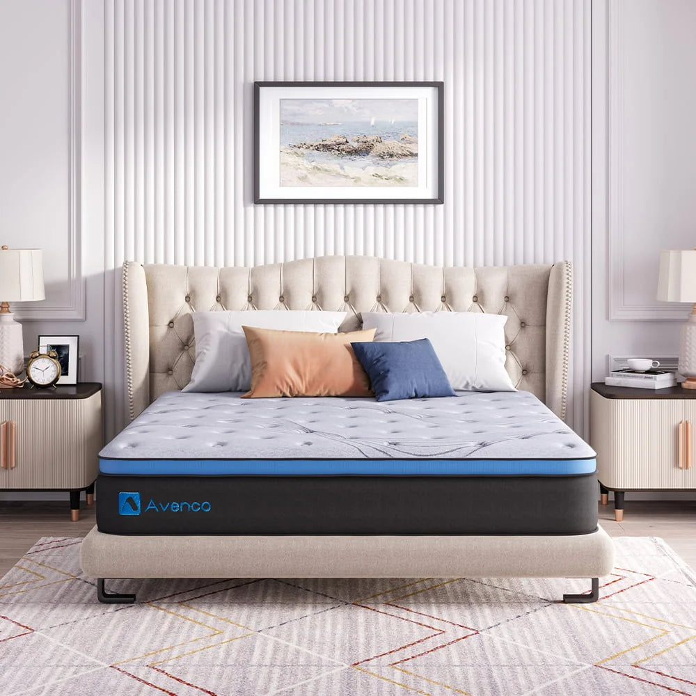 Queen Size 12-Inch Hybrid Gel Memory Foam Pillow Top Mattress V734