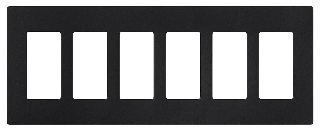 Satin Wallplate 6-Gang Midnight Q648