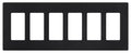 Satin Wallplate 6-Gang Midnight Q648