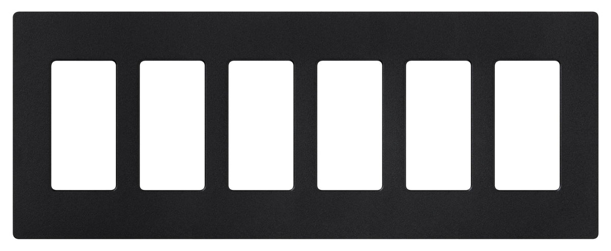Satin Wallplate 6-Gang Midnight Q648