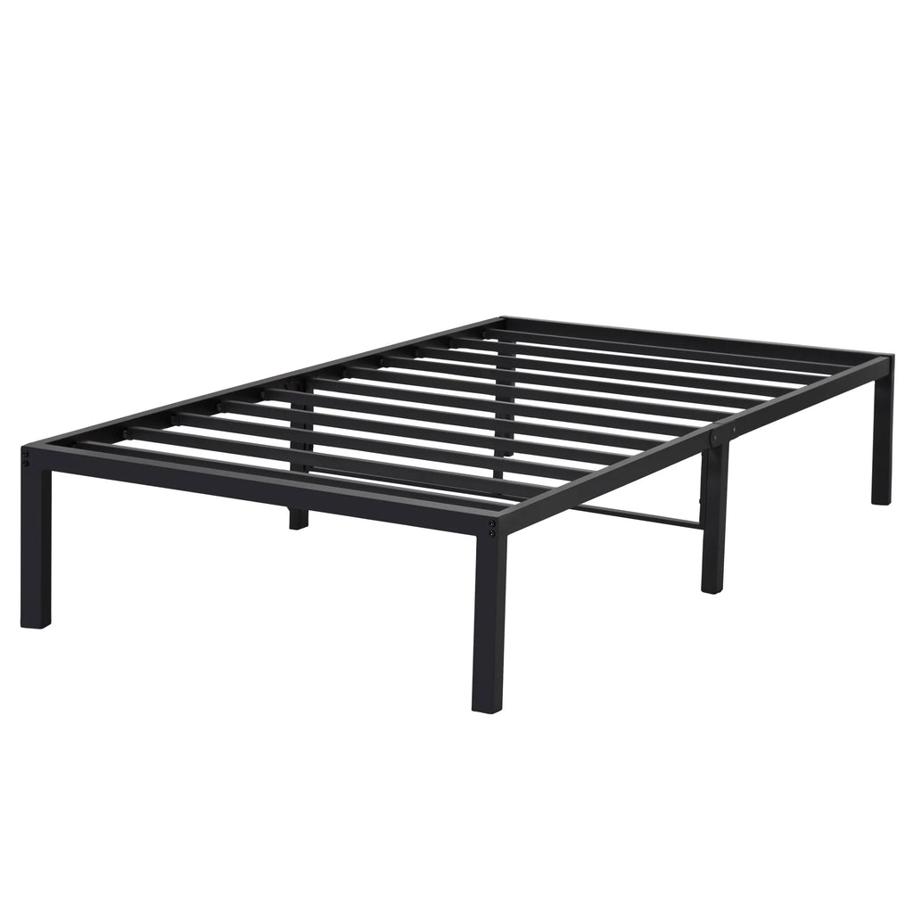 14" Steel Slat Metal Platform Bed Frame, Twin XL Size Z9454