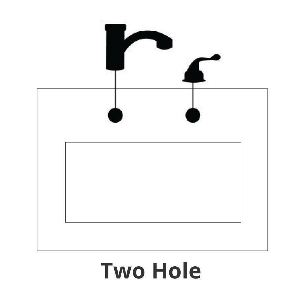 Composite Granite Prep Sink with Two Holes, 16-Inch, Soft White M898387