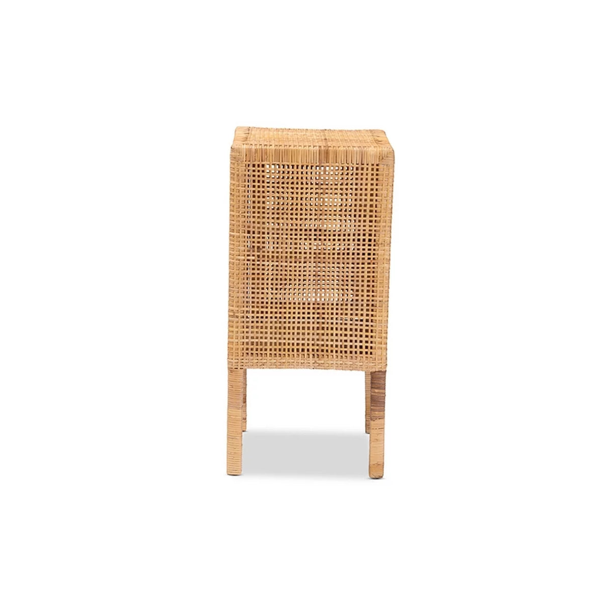 Natural Brown Rattan 1-Door Nightstand B13615