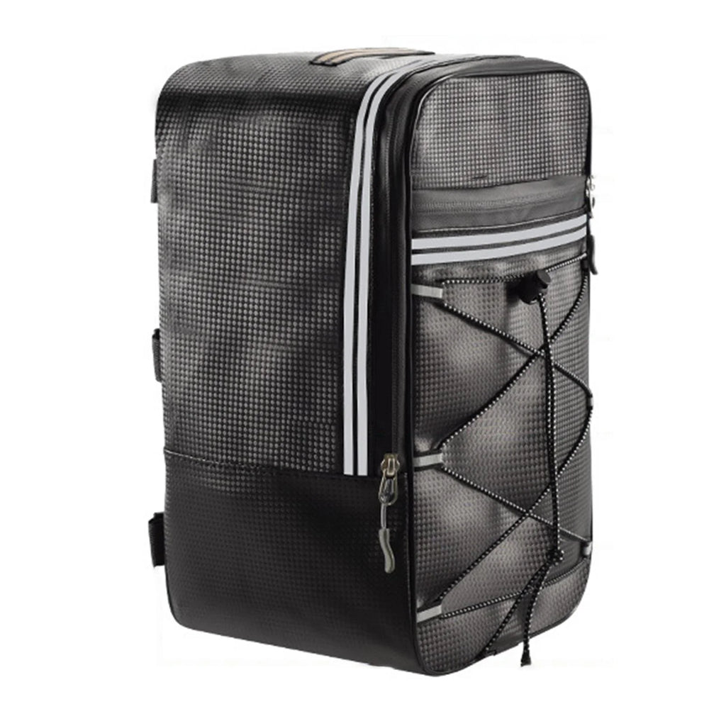 Rear Carrier Bag Trunk PU Leather Waterproof 15L Bike Pannier O42257