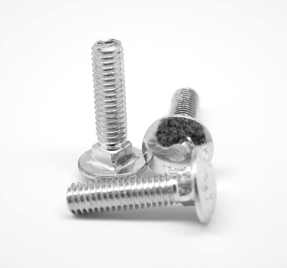 1/4x22-20 x 3 3/4x22 Coarse Thread Grade 5 Carriage Bolt Medium Carbon Steel Zinc Plated Pk 900 Q371720