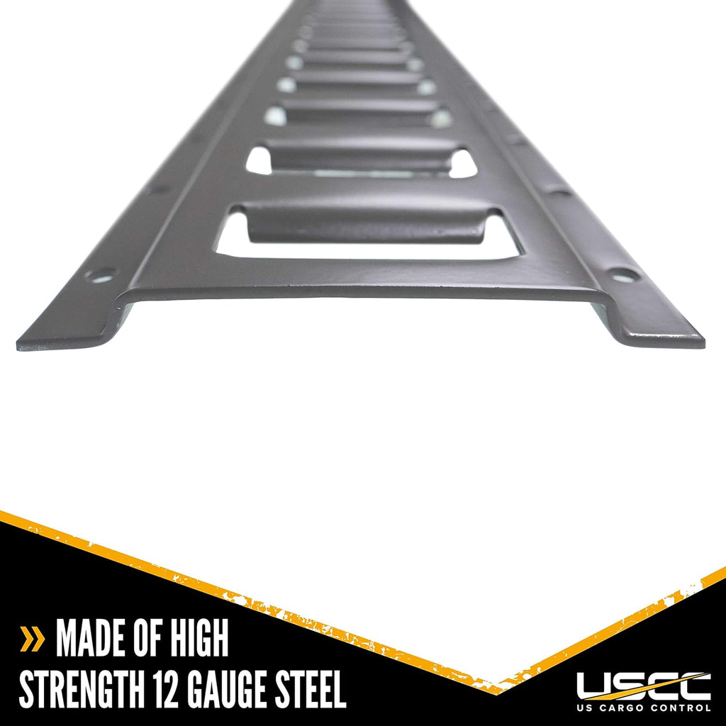 8 Foot Length 12 Gauge Steel Cargo E Track - 2 Pack M508