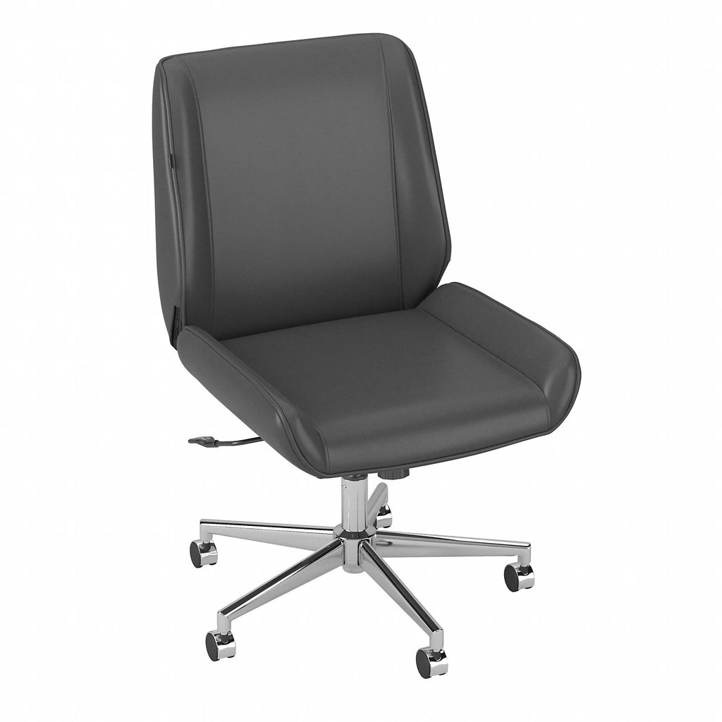 Black Leather Wingback Office Chair O86722