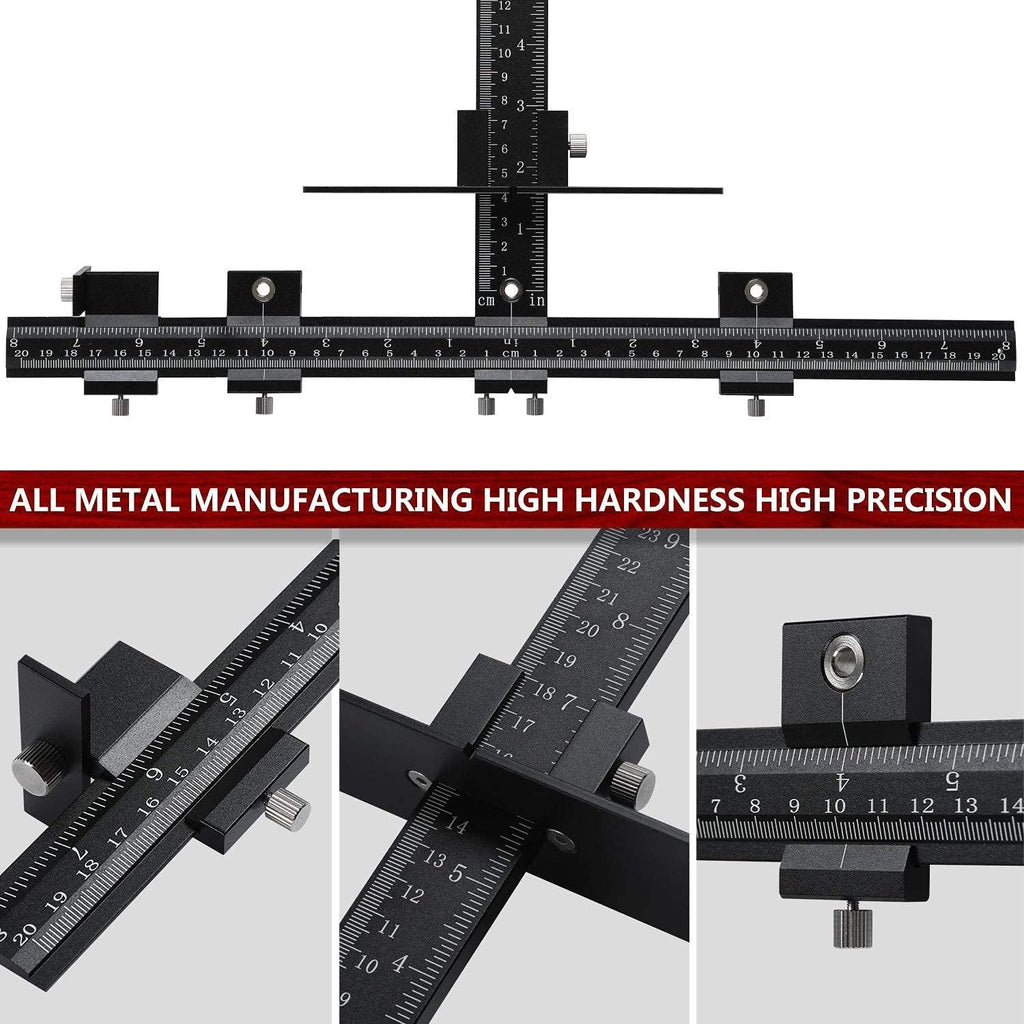 Aluminum Alloy Adjustable Drill Guide Template Tool for Cabinet Hardware Installation R300