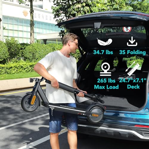 Electric Scooter with Folding, Solid Tires, Dual Braking, Cruise Control T179