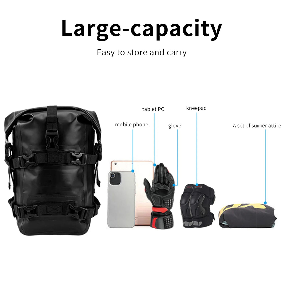 Motorcycle Frame Bag Motorbike Side Bag Full Waterproof 8L Motorcycle Bag O103