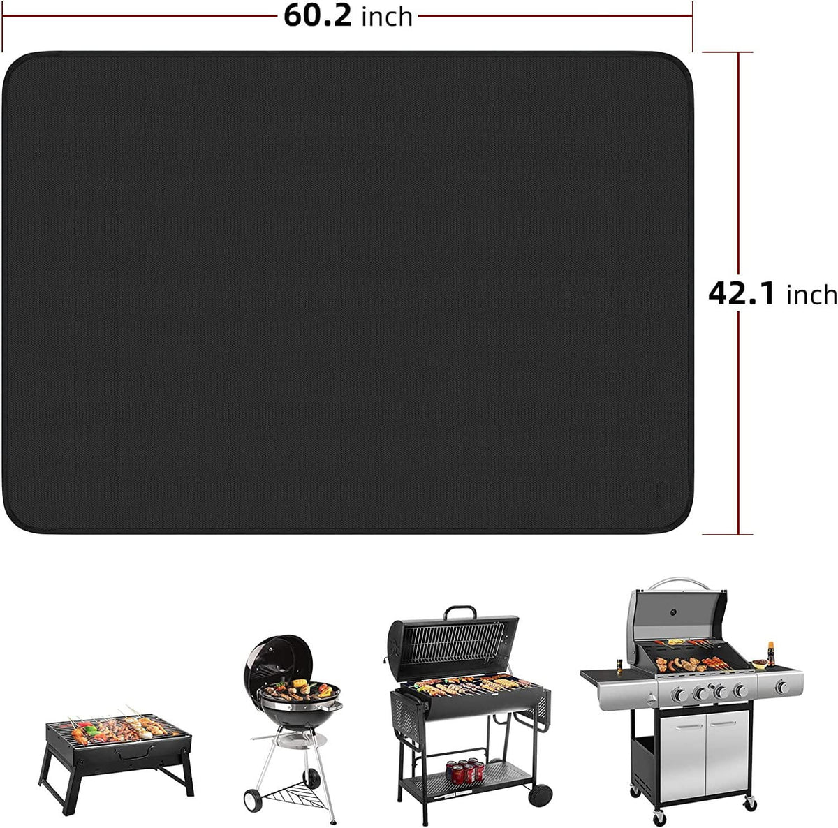 60*42in Fireproof Grill Mat X389744
