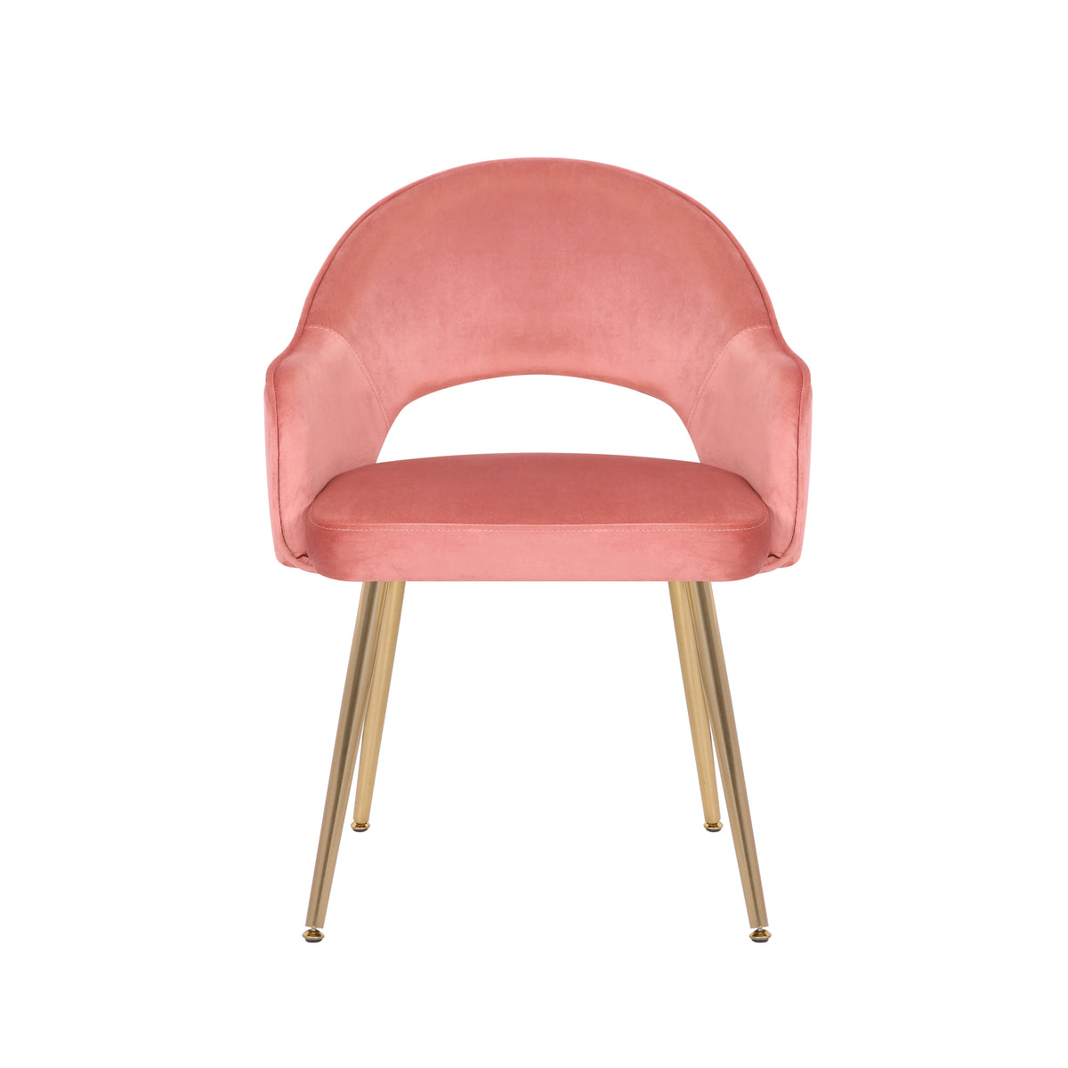 Velvet Upholstery Dining Chairs with Gold Metal Legs D6267