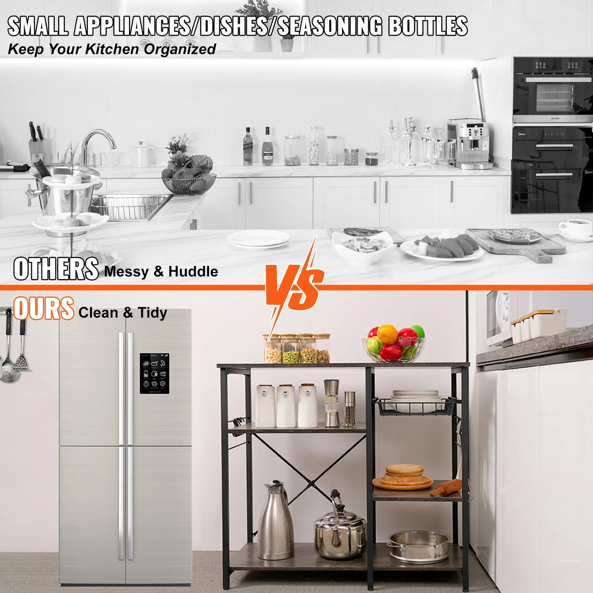 5-Tier Kitchen Bakers Rack with Cabinet X145