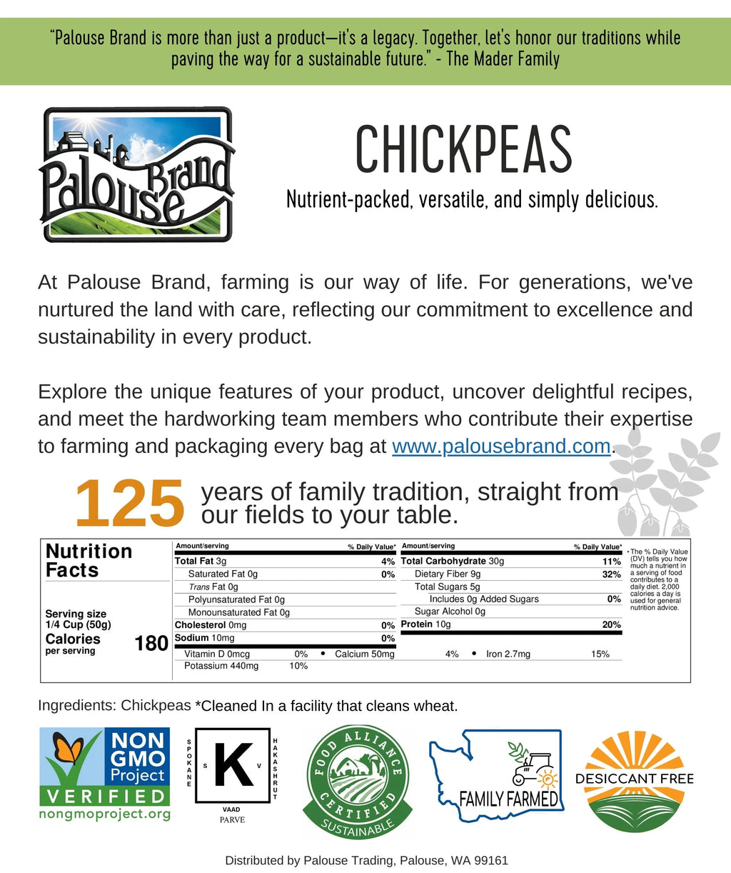 Chickpeas 25 lbs Garbanzo Beans A90773