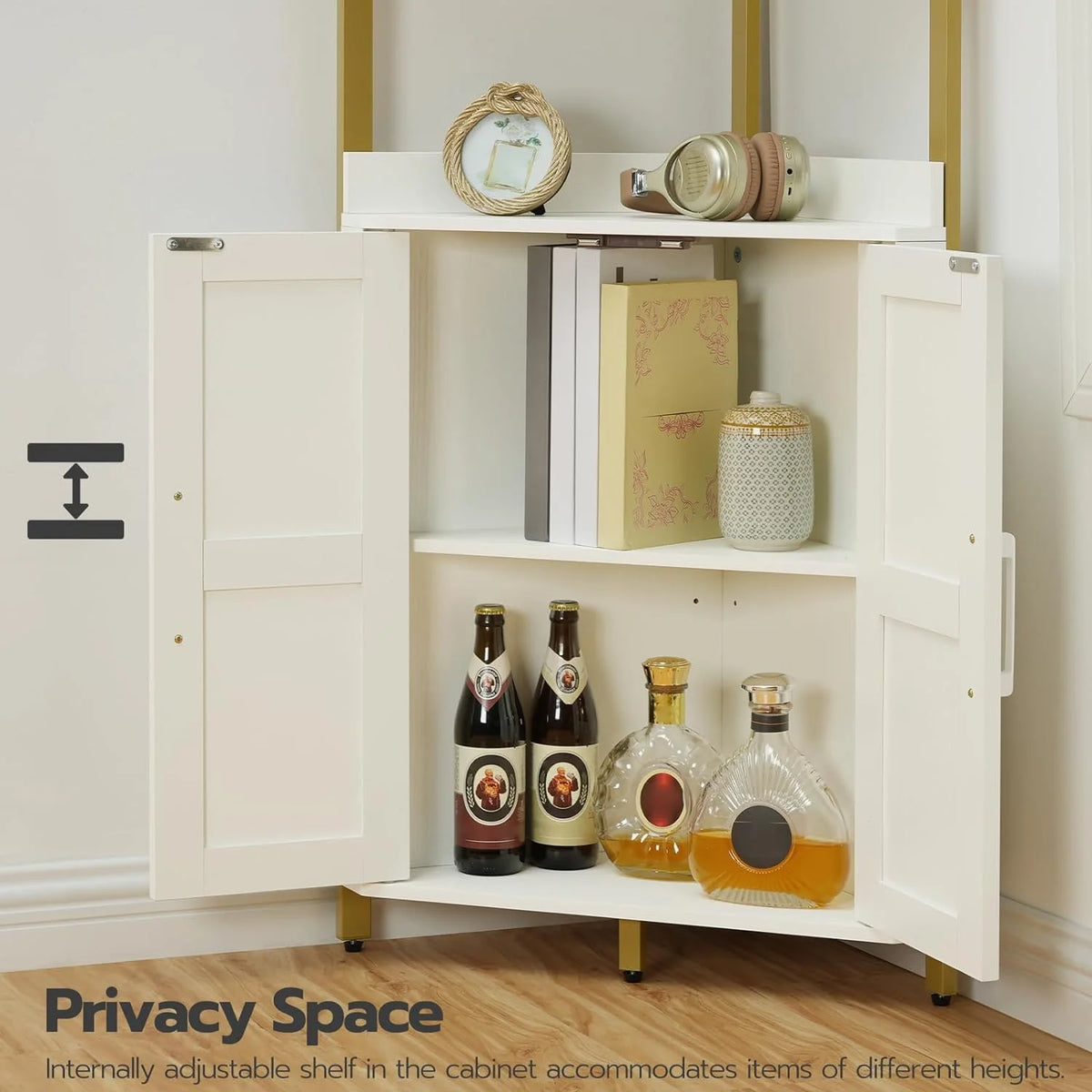 5-Tier Corner Storage Bookshelf V298