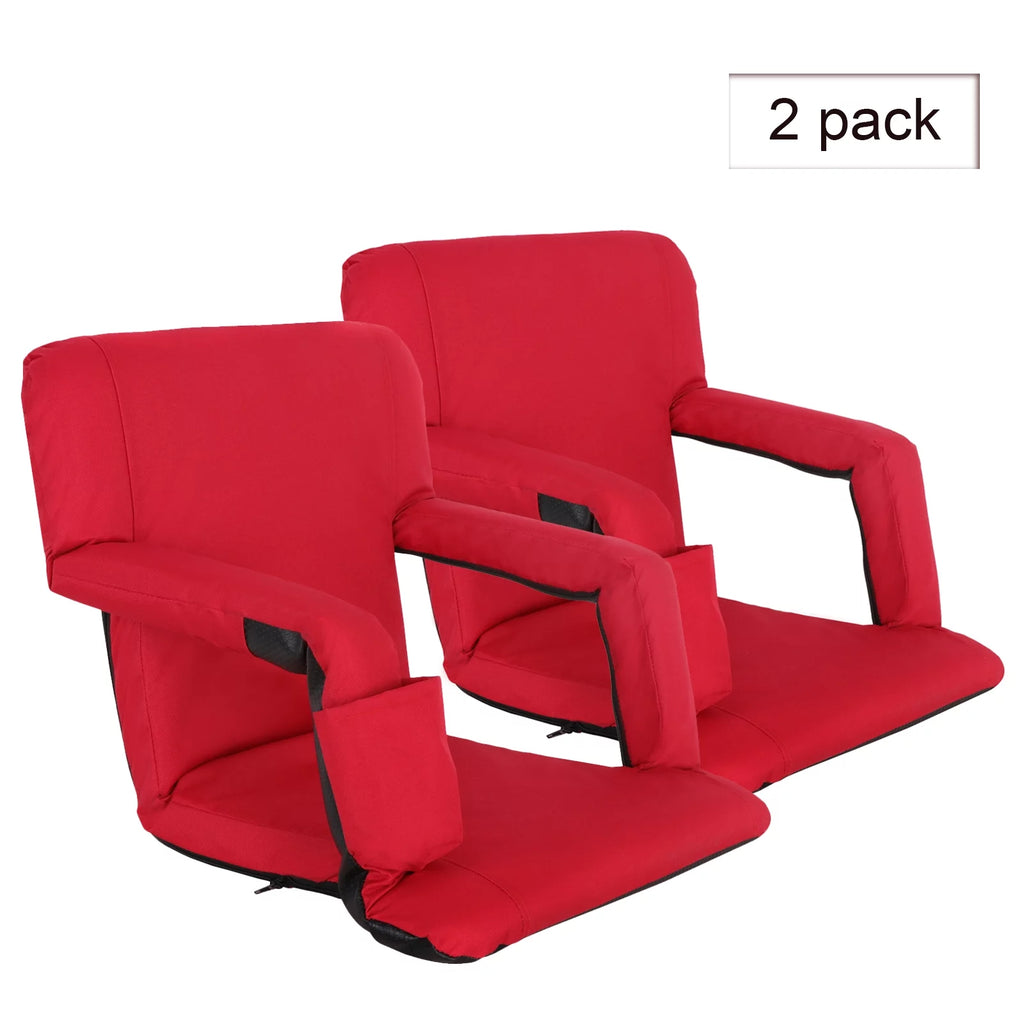 Red Stadium Seats Chairs 2 Pieces V872393