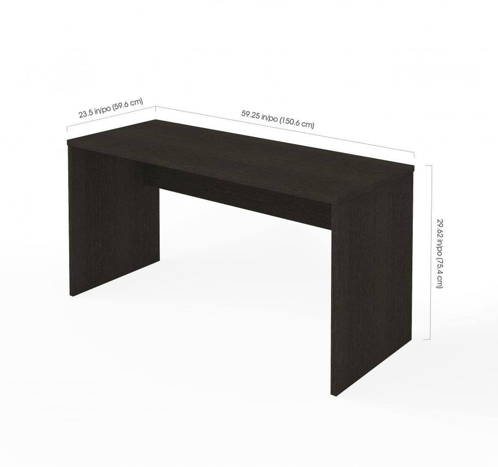 White Narrow Desk Shell I205