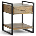 Solid Mango Hardwood & Metal End Table R107210