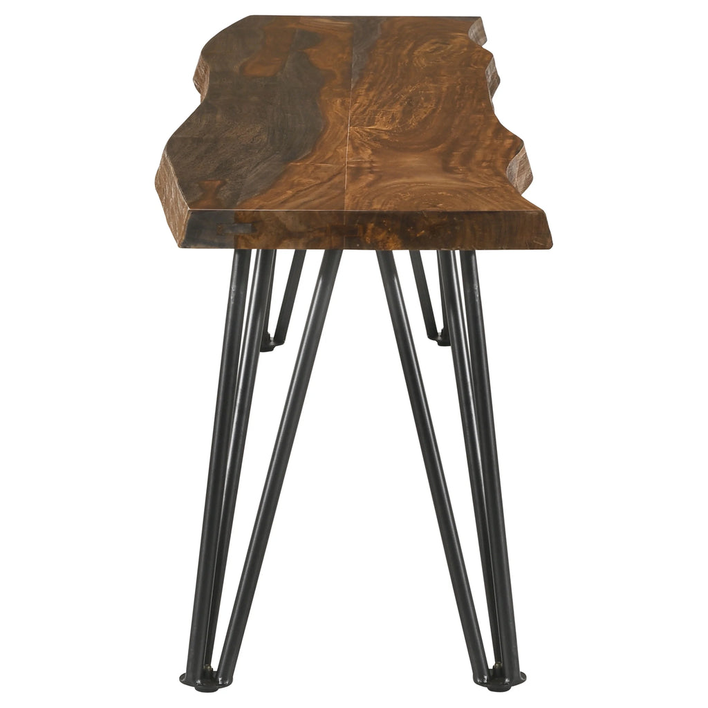Live-edge Dining Bench with Hairpin Legs E324043