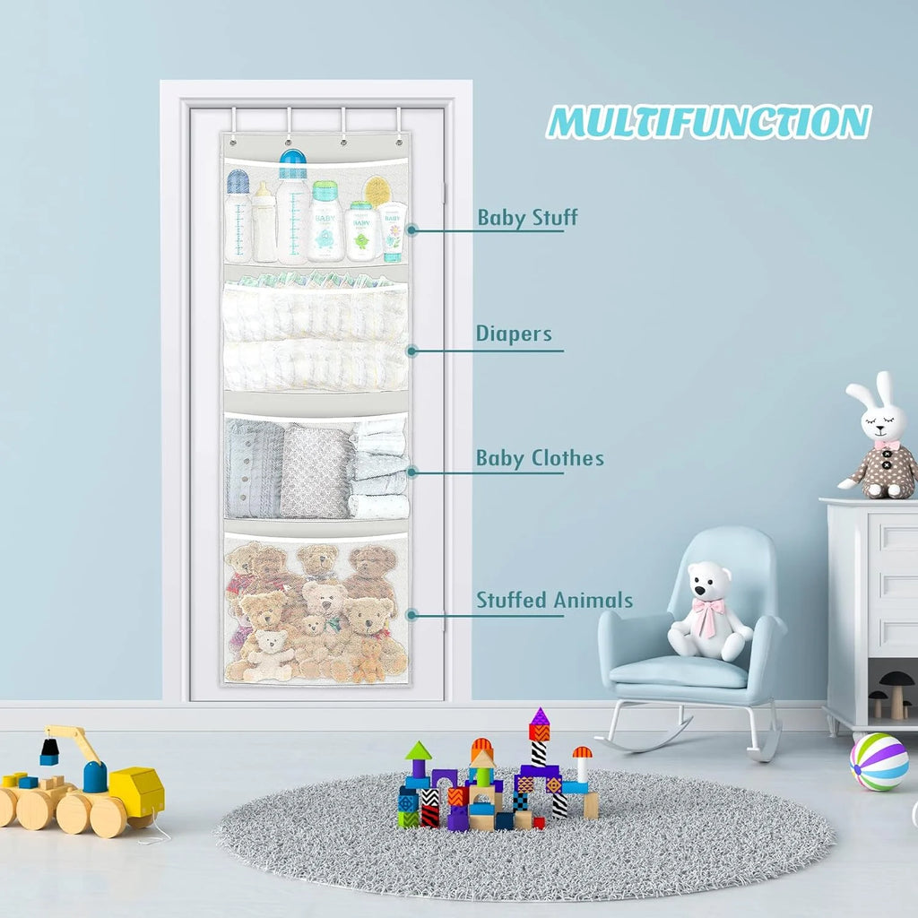 Over The Door Hanging Organizer with 4 Large Pockets Z955302