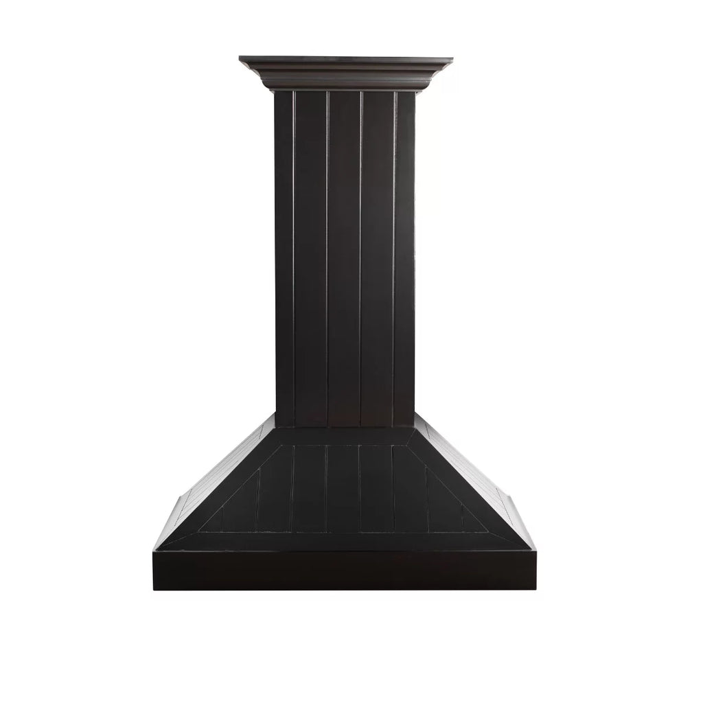 30 in. Black Wooden Wall Mount Range Hood D7588