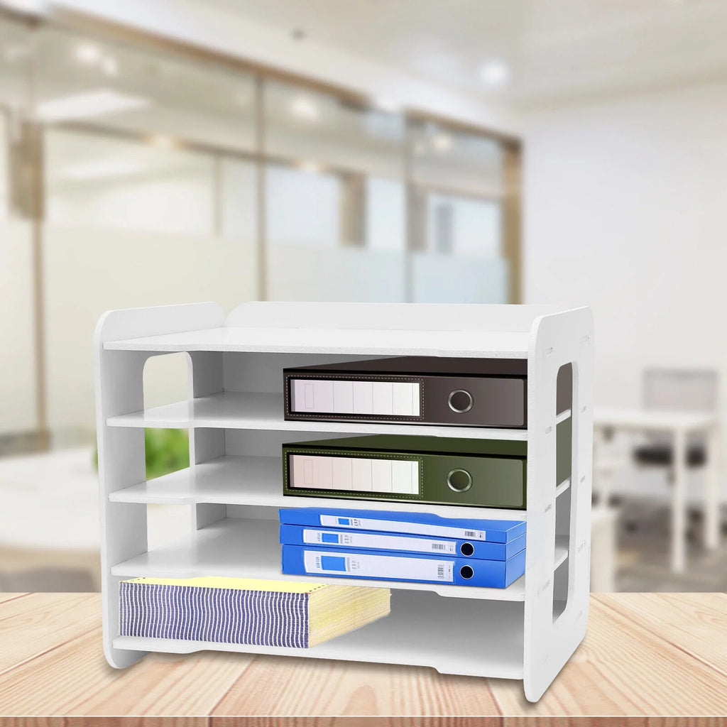 5 Tier Stackable Paper Letter Tray Organizer Q846