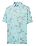 Ice Blue Medium Floral Print Golf Shirt I143