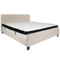 King Size Tufted Upholstered Platform Bed with Memory Foam Mattress Q6128
