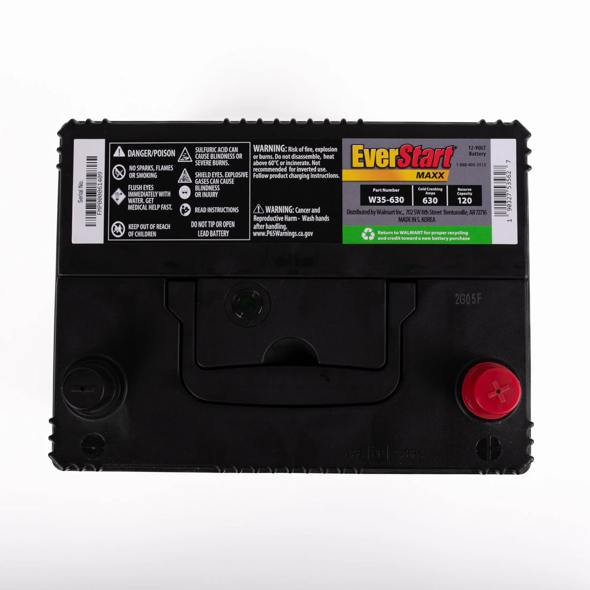 Lead Acid Automotive Battery Group Size 35N 12 Volt 640 CCA J5228