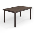 62" Indoor-Outdoor Patio Table with Faux Wood Top and Rattan Wicker Finish in Gray R610