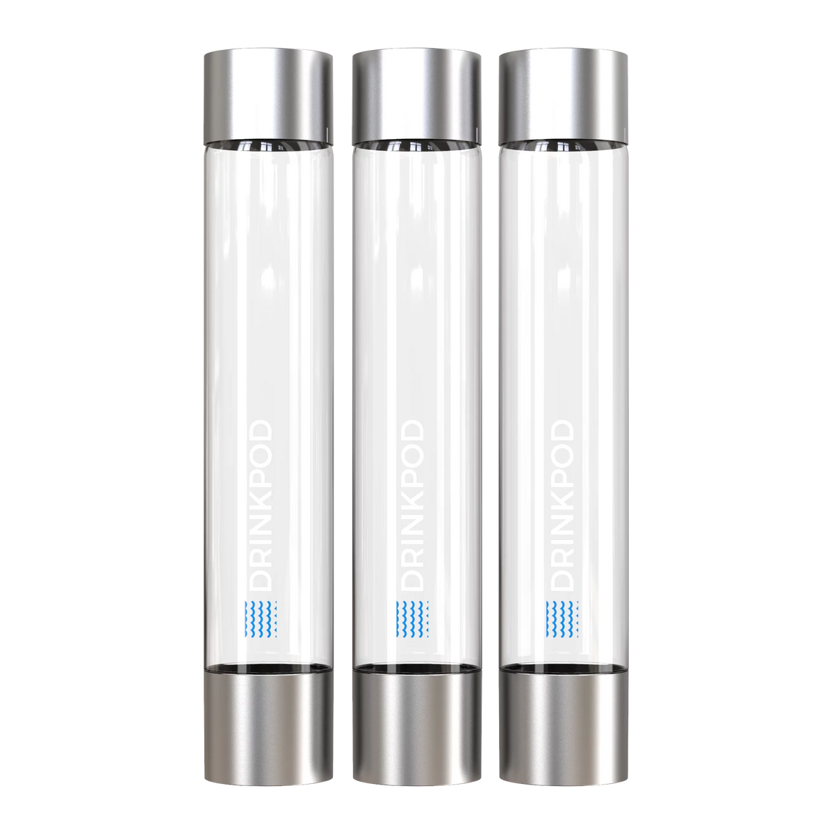 Home Soda Maker with 2 CO2 Cylinders and 3 Bottles Silver X3471
