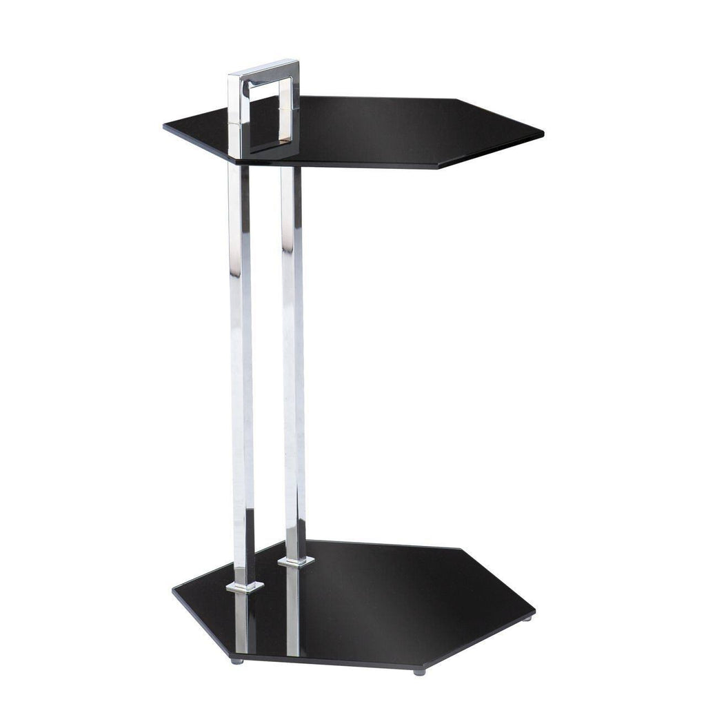 Black and Chrome Side Table V429210